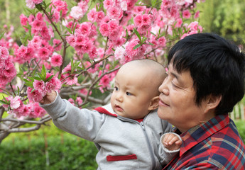 grandmother and grandson