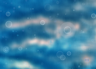 Background - rain and bubles