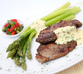 fleisch mit spargel