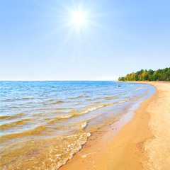 Coast going away in perspective