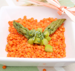 linsen mit spargel