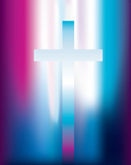 Fototapeta premium christian cross light