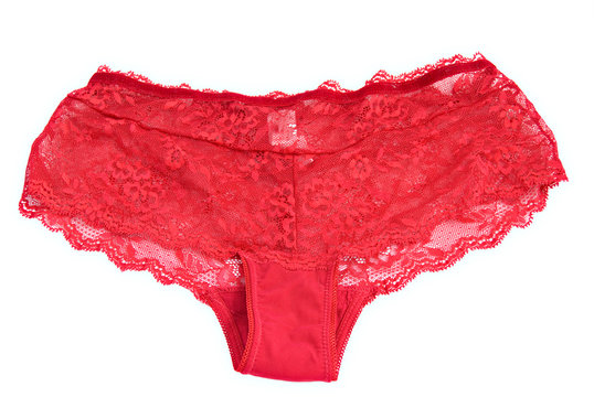 Red lacy panties