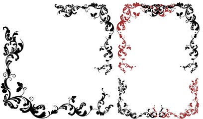 cornice floreale vettoriale