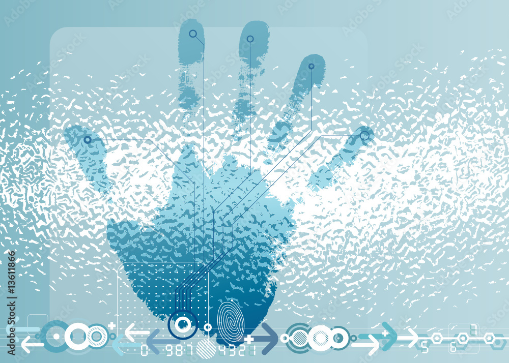 Aufkleber Digital security concept. vector layered.