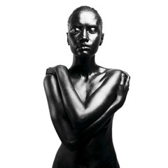 Fototapeta na wymiar Składa się czarna kobieta