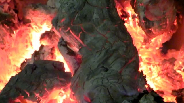glowing flames