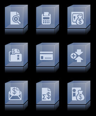 Glass bricks with icons 14