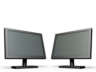 Two monitors.