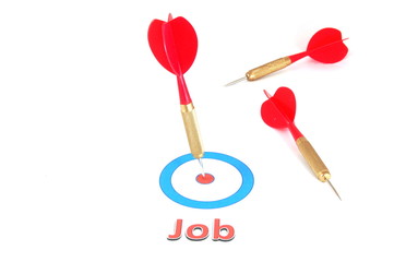dart arrow job concept