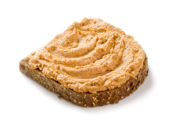 Slice of brown bread and spread