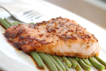 Grilled salmon