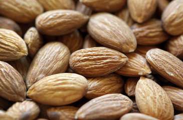 Macro shot of  almonds