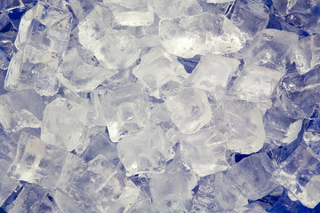a lot of ice cubes