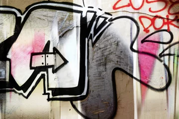Photo sur Aluminium Graffiti close-up graffitis