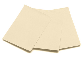 pages of notebook on white