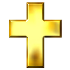 Obraz premium 3D Golden Cross