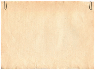 Vintage old paper texture with clips to background