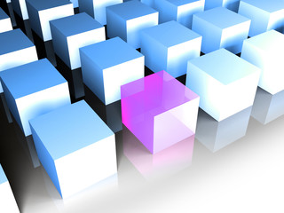 Obraz premium sześcienny, logo, geometria