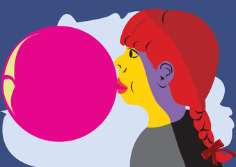 Girl with bubble gym