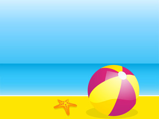Obraz premium beach and beach ball