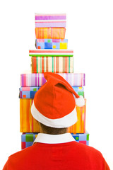 Weihnachtsmann von hinten
