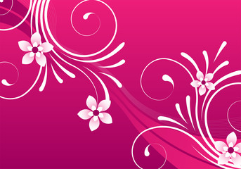 pink abstract floral design