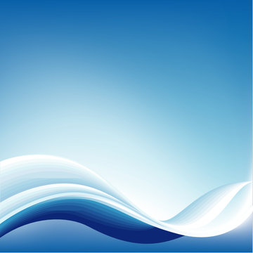 Blue Abstract Wave Background
