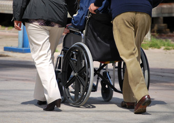 Obraz premium Stroll in a Wheelchair
