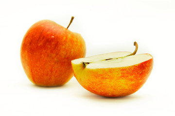 apples over white