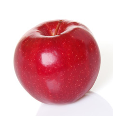 Red Apple with Shadow and Reflection