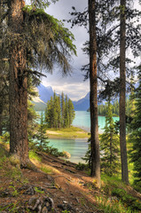 Spirit Island at Maligne Lake, Jasper National Park, Canada