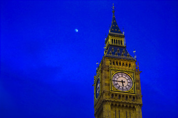 westminster clock tower in london at twilight