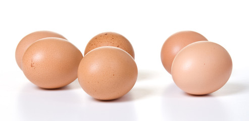 Six Loose Brown Eggs