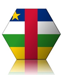 centrafrique drapeau hexagone central africa republic