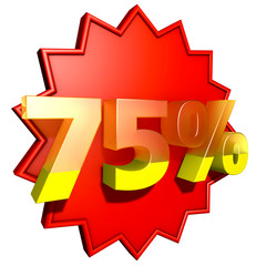 75 % percent discount price off