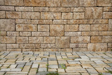 Steinmauer mit Boden