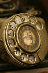 Vintage rotary telephone dial