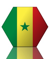 senegal sénégal drapeau hexagone flag