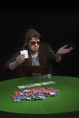 Man playing poker