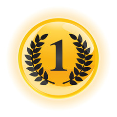 bille brillante médaille d'or
