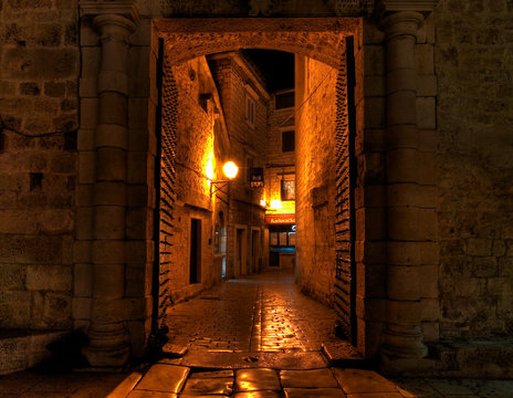 Historic entrance of trogir, croatia