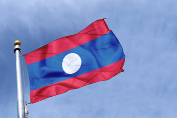 Fototapeta na wymiar drapeau laos
