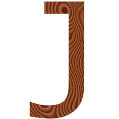 Wooden Letter J