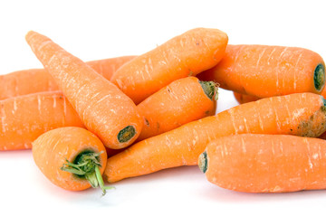 Carrots on a white background