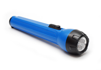Led flashlight isolated on a white