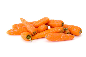Carrots on a white background
