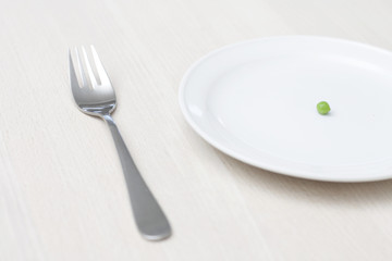 Pea on a plate