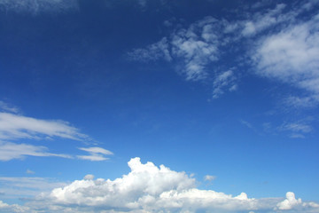 himmelblau mit Wolken
