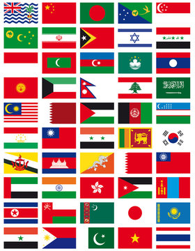 bandiere asiatiche